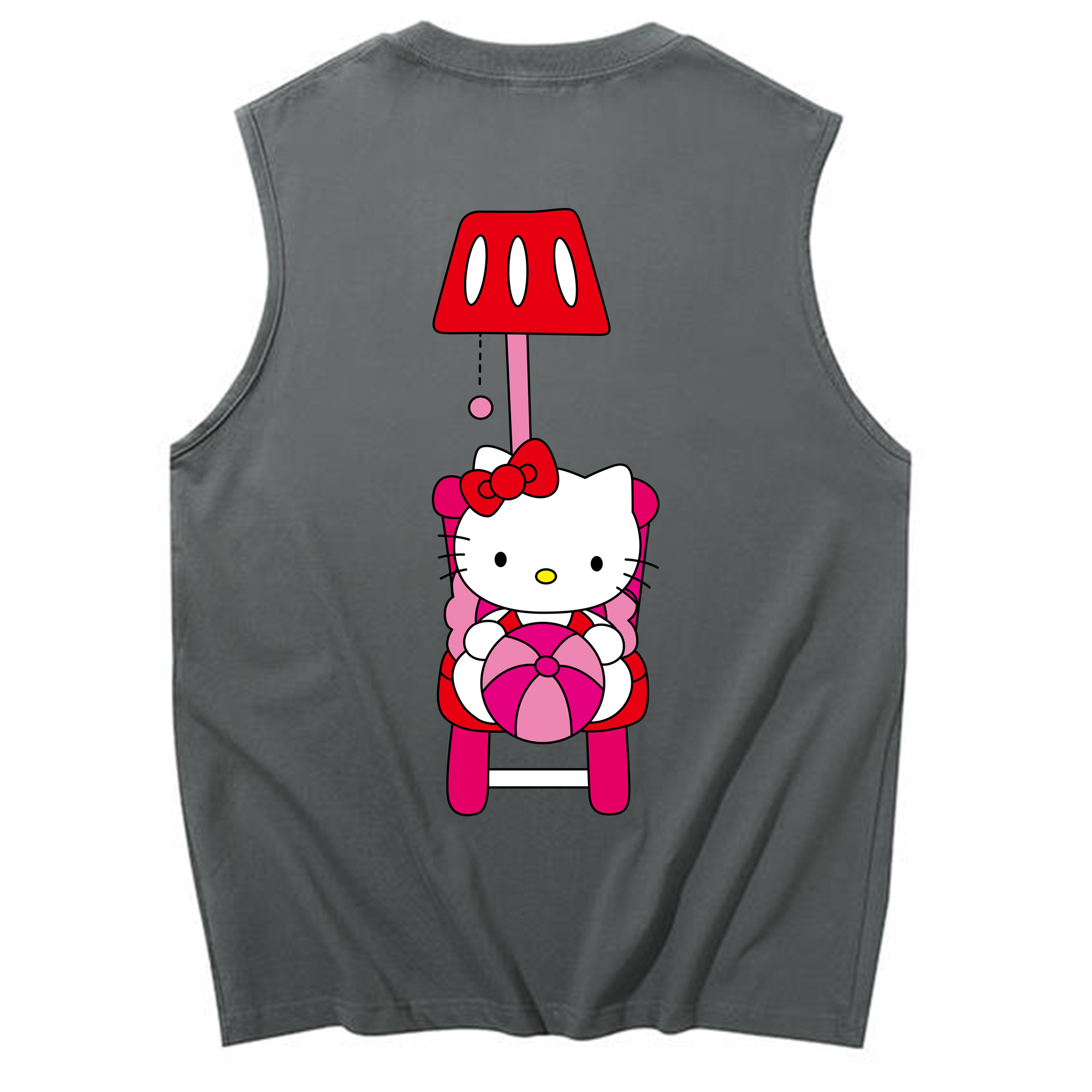 （画像用） Hello Kitty ハローキティ コットン100％タンクトップ（背面プリント）